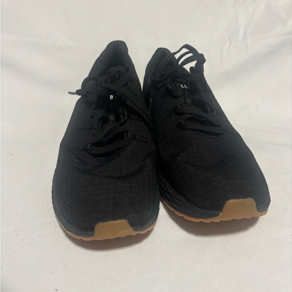 Men's Black Athletic Sneakers with Gum Sole